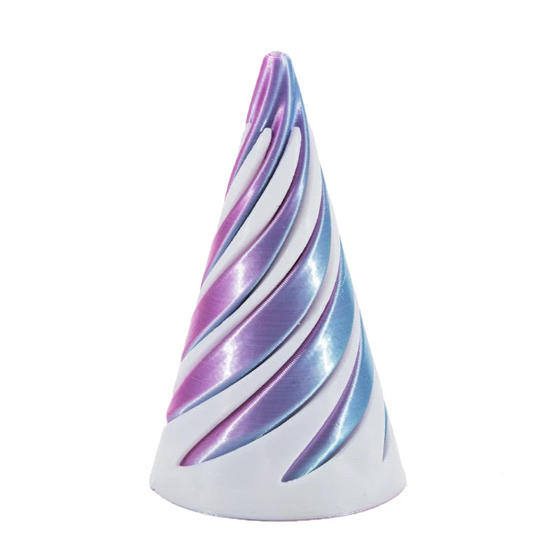 3D Decoration Mini Vortex Printed Spiral Conae Toy Fidget Toy Impossible Pyramid Passthrough Sculpture Thread Illusion Gifts