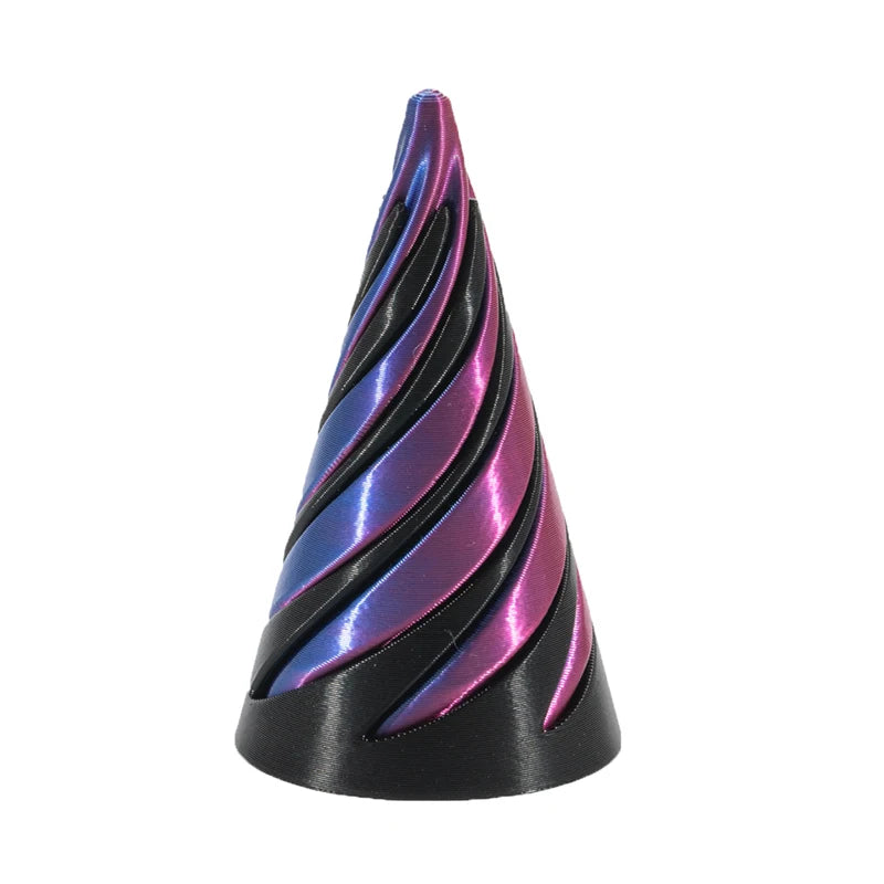 3D Decoration Mini Vortex Printed Spiral Conae Toy Fidget Toy Impossible Pyramid Passthrough Sculpture Thread Illusion Gifts