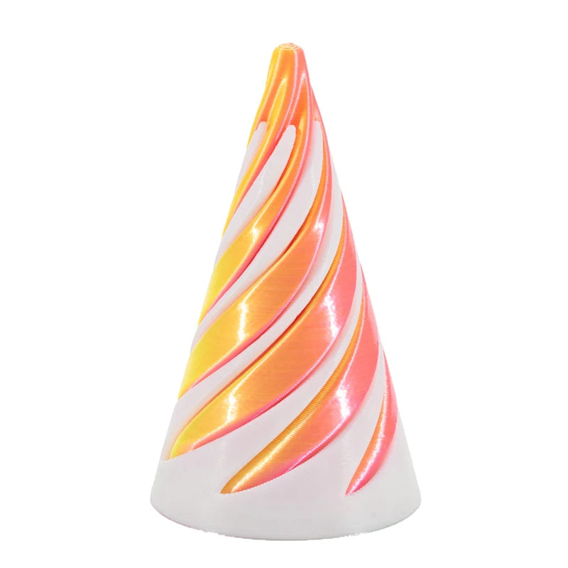 3D Decoration Mini Vortex Printed Spiral Conae Toy Fidget Toy Impossible Pyramid Passthrough Sculpture Thread Illusion Gifts