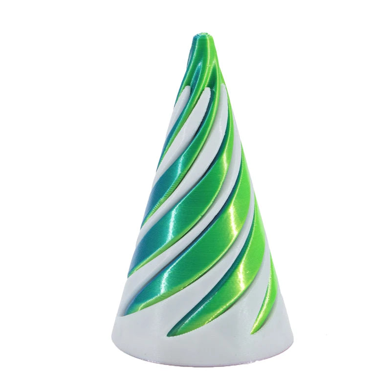 3D Decoration Mini Vortex Printed Spiral Conae Toy Fidget Toy Impossible Pyramid Passthrough Sculpture Thread Illusion Gifts